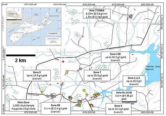 Figure 1. Highland Gold - Project location and Highlight