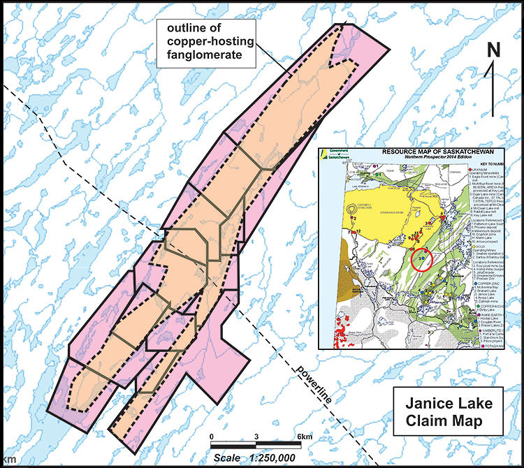 Figure 1: Janice Lake Copper Project, Location Map